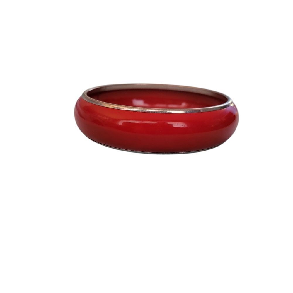 Red Enamel Bangle Bracelet